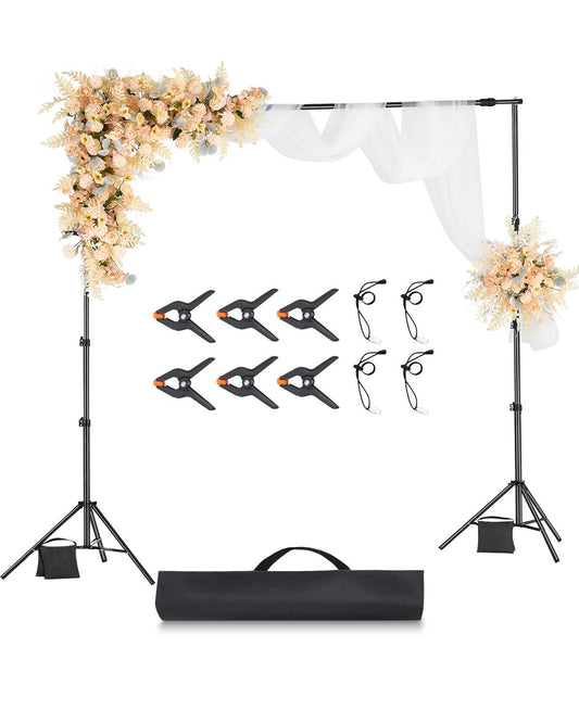 Bakgrundsstativ Bakgrundsstativsats med 2 stativ för fest och fotostudio
