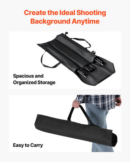 Backdrop Stand, 8.5 x 10 ft Adjustable Photo Backdrop Stand Kit, Portable Background Backdrop Stand with 2 Tripods, Heavy Duty Projector Screen Stand, for Wedding, Photo Video Studio & Party