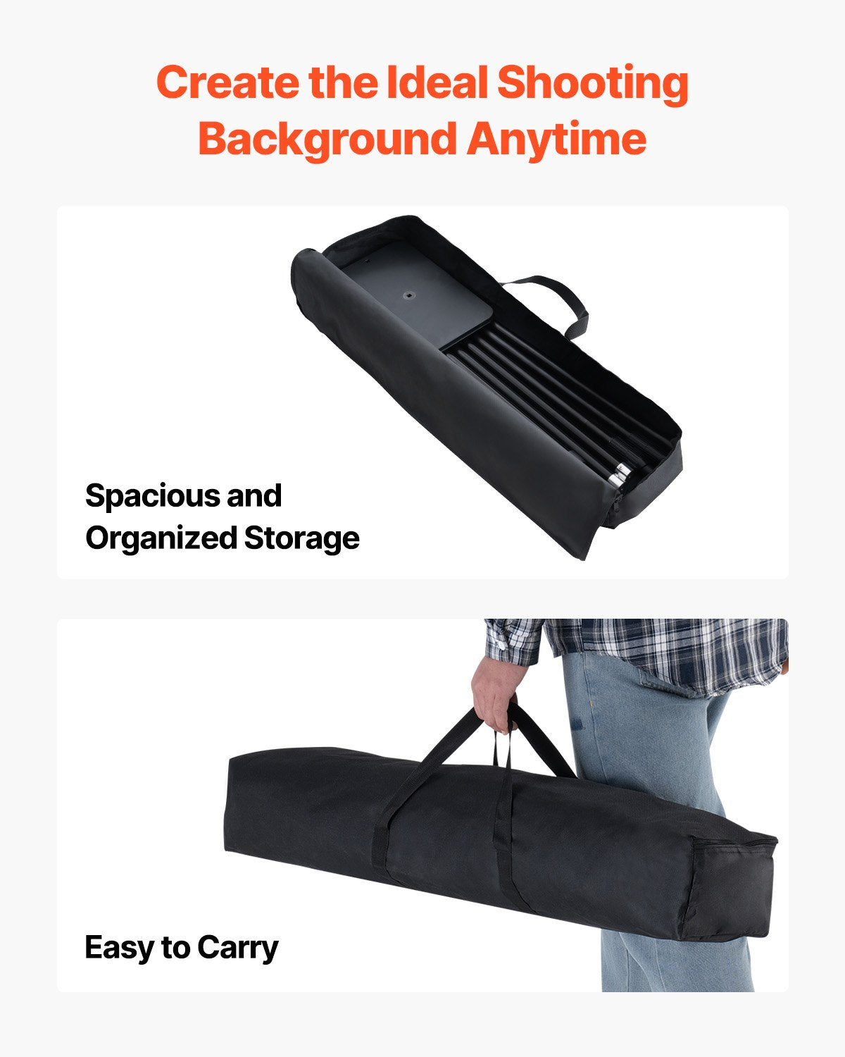 Bakgrundsstativ Bakgrundsstativsats 8,5 x 10 fot för fest och fotostudio