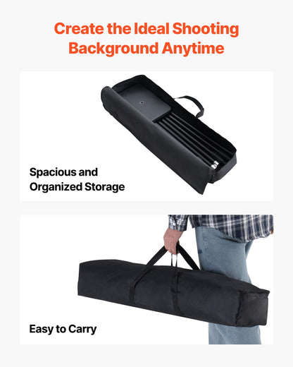 Backdrop Stand, 8.5 x 10 ft Adjustable Photo Backdrop Stand Kit, Portable Background Backdrop Stand with 7 Crossbars, Heavy Duty Projector Screen Stand, for Wedding, Photo Video Studio & Party