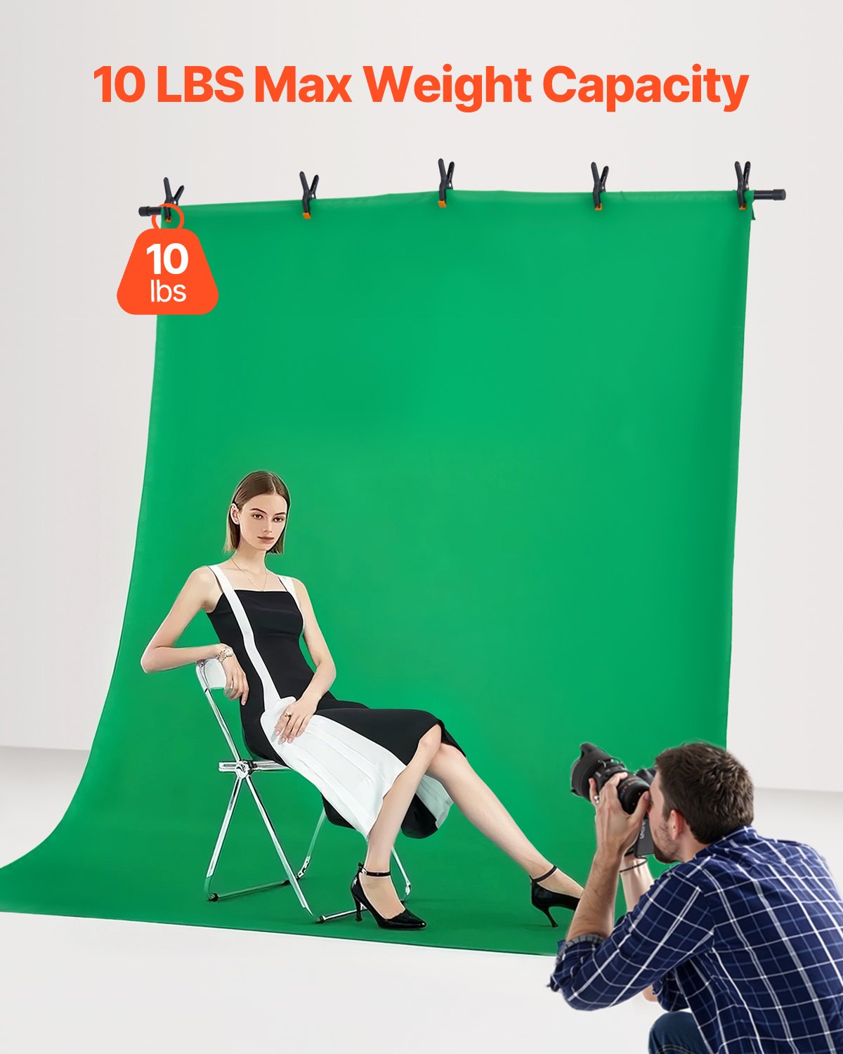 Hintergrundständer, Hintergrundständer-Set, 1,5 x 2,0 m, für Partys und Fotostudios