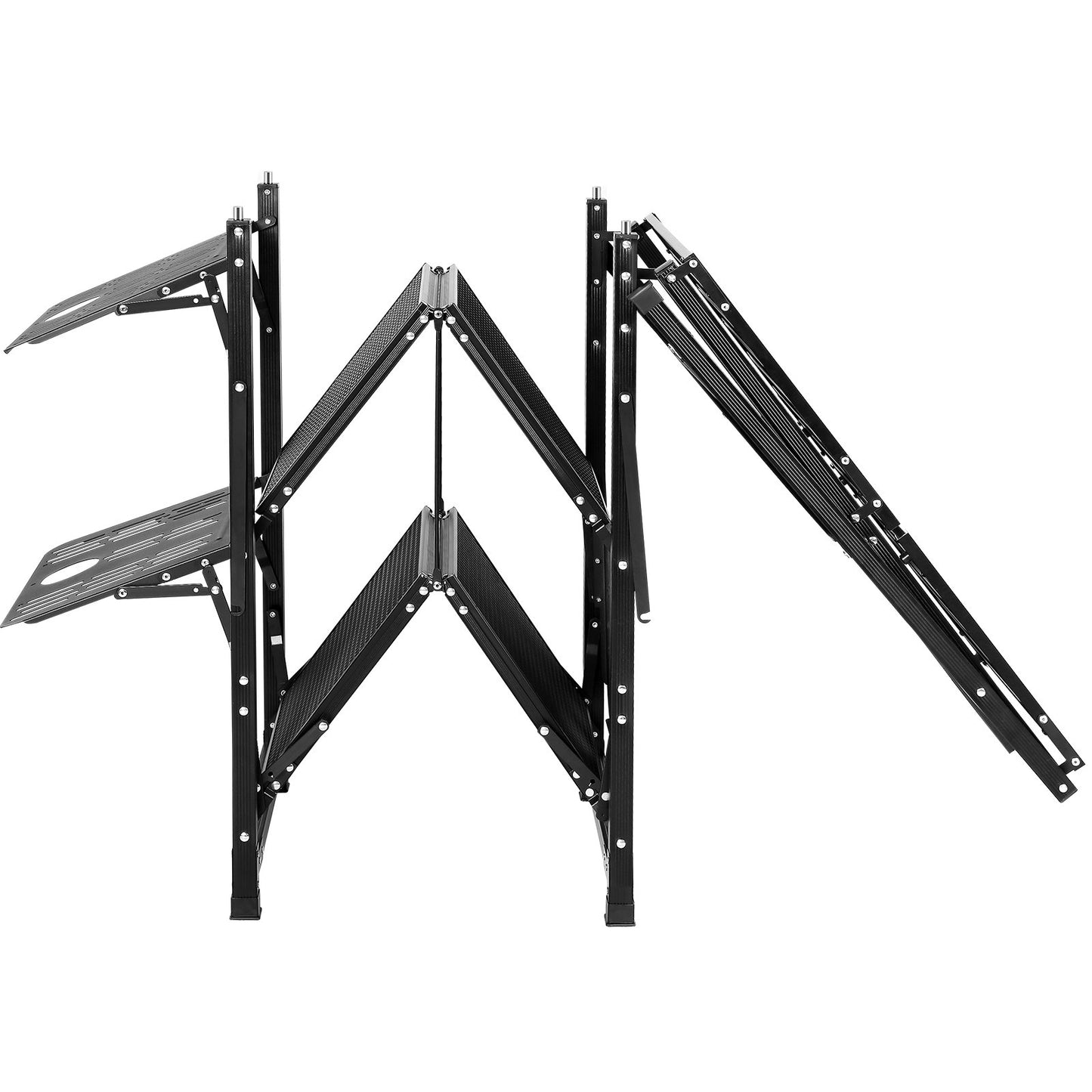 Campingköksbord, hopfällbar bärbar matlagningsstation i ett stycke med en bärväska, långt campingbord i aluminium 3 sidobord, 2 hyllor och en löstagbar diskbänk för utomhuspicknick, BBQ, camping