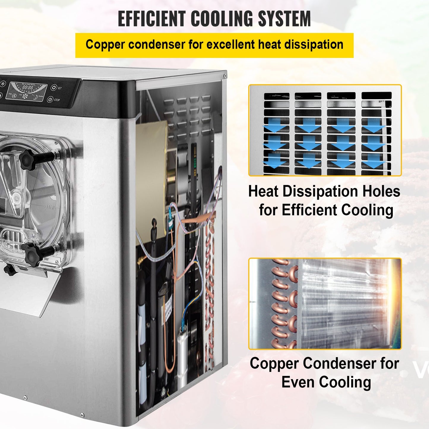 Kommerzielle Harteismaschine 3,5-4,4 UK Gallonen/h Edelstahl-Eismaschine