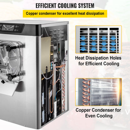 Kommerzielle Harteismaschine 3,5-4,4 UK Gallonen/h Edelstahl-Eismaschine