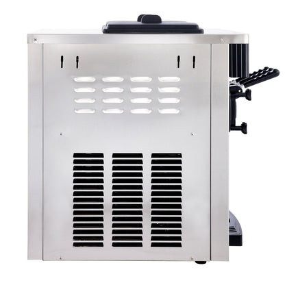 Softeismaschine, 2200 W, kommerzielle Softeismaschine für die Arbeitsplatte, 5,3 bis 7,4 Liter pro Stunde, Eismaschine für Restaurants, Bars, Cafés, Bäckereien