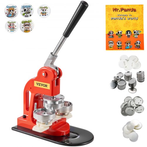 Button Maker Machine, 58 mm (2.25 inch) Badge Punch Press Kit, Children DIY Gifts Pin Maker, Button Making Supplies with 500pcs Button Parts & Circle Cutter & Magic Book