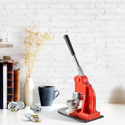 Button Maker Machine, 58 mm (2.25 inch) Badge Punch Press Kit, Children DIY Gifts Pin Maker, Button Making Supplies with 500pcs Button Parts & Circle Cutter & Magic Book