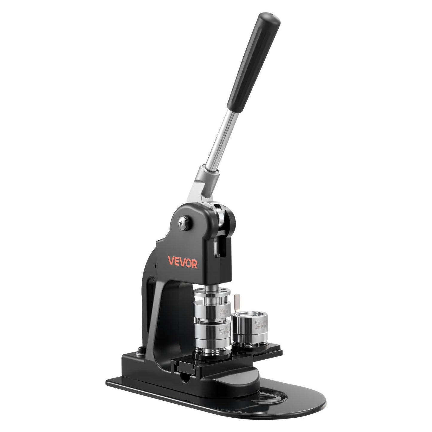 Button Maker Machine, 1 in, Pin Maker Machine with 500pcs Button Parts, Circle Cutter, Hex Wrenches and Magic Book, Ergonomic Handle, for DIY Badges, Personalized Pins and Key Chains, Black