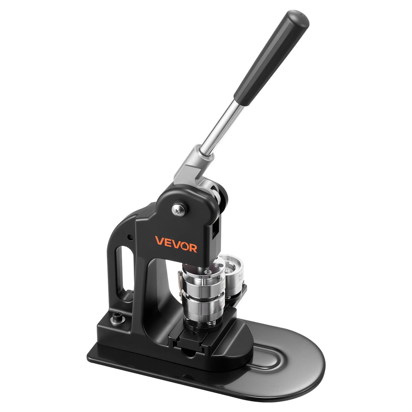 Button Maker Machine, 1.25 in, Pin Maker Machine with 500pcs Button Parts, Circle Cutter, Hex Wrenches and Magic Book, Ergonomic Handle, for DIY Badges, Personalized Pins and Key Chains, Black