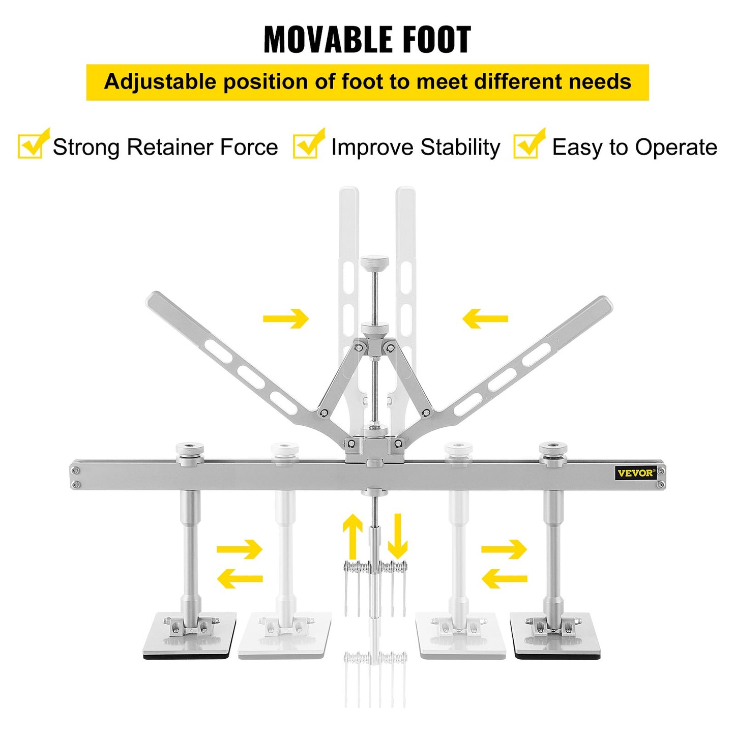 750 mm Dent Pull Spak Bar Kit Aluminiumstål Dent Dra 6 Klokrok