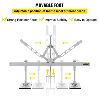 750 mm Dent Pull Spak Bar Kit Aluminiumstål Dent Dra 6 Klokrok