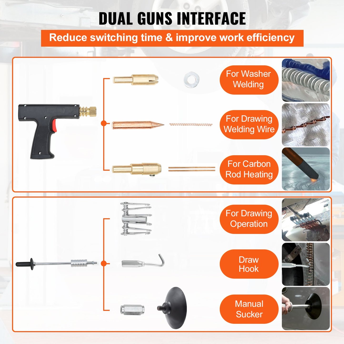 3KW Dellen Schweißgerät Fahrzeug Reparatur Abzieher Kit Panel Spot Dellen Spotter