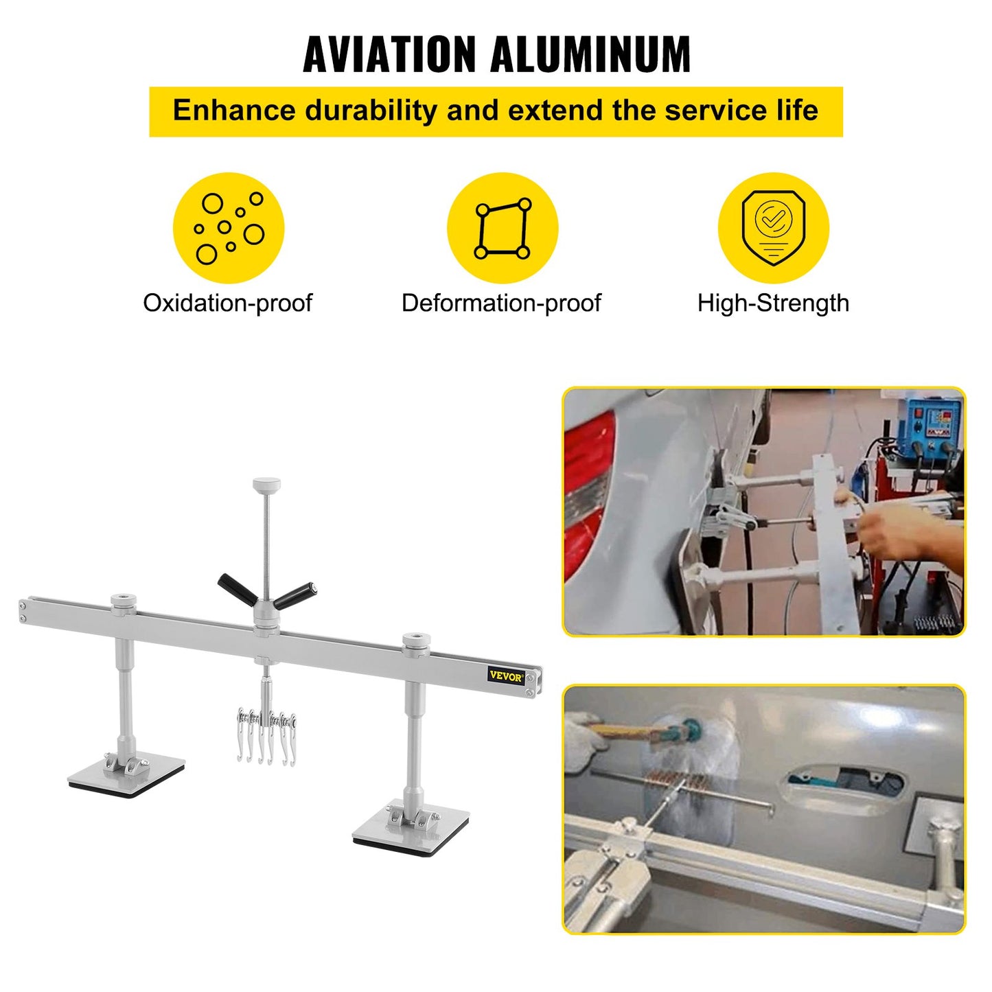 Bucklor för bil 85 cm buckla spak 6 klokrok + tillbehör Lackfri bucklaborttagningssats bucklor för bilreparationer av dörrar och hagelskador