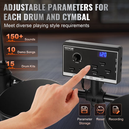 Electric drum set electronic drum set 150 sounds for beginners and adults