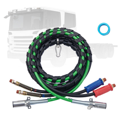 15FT Semi Truck Air Lines Kit 3-i-1 luftslangar & 7-vägsplugg ABS Power Line