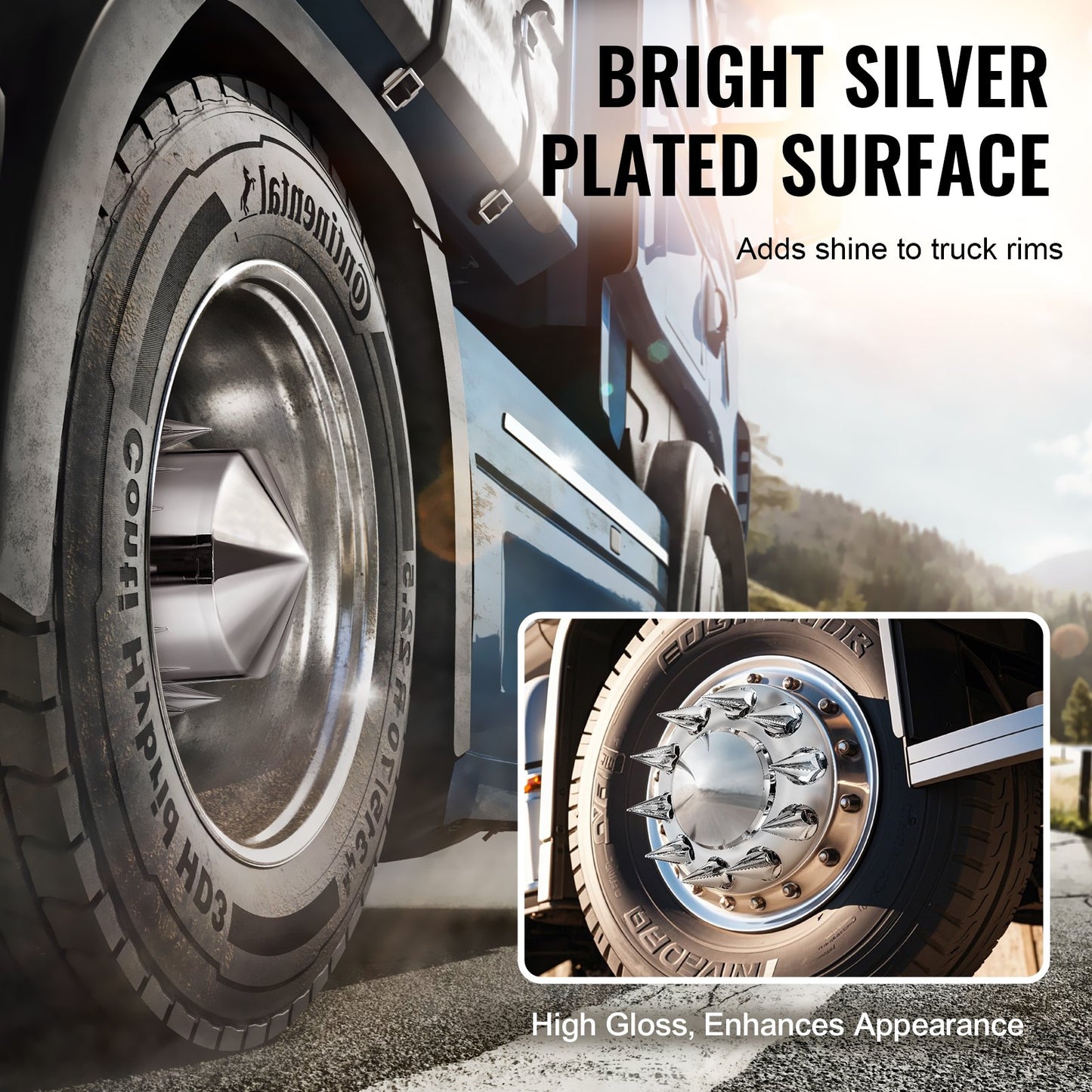 Rear and Front Axle Cover Combo Kit ABS Lug Nut Covers with Nut Protection Tool