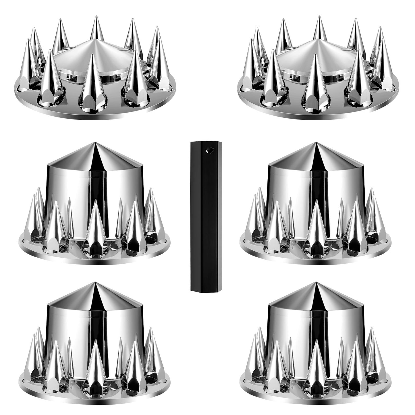 Rear and Front Axle Cover Combo Kit ABS Lug Nut Covers with Nut Protection Tool