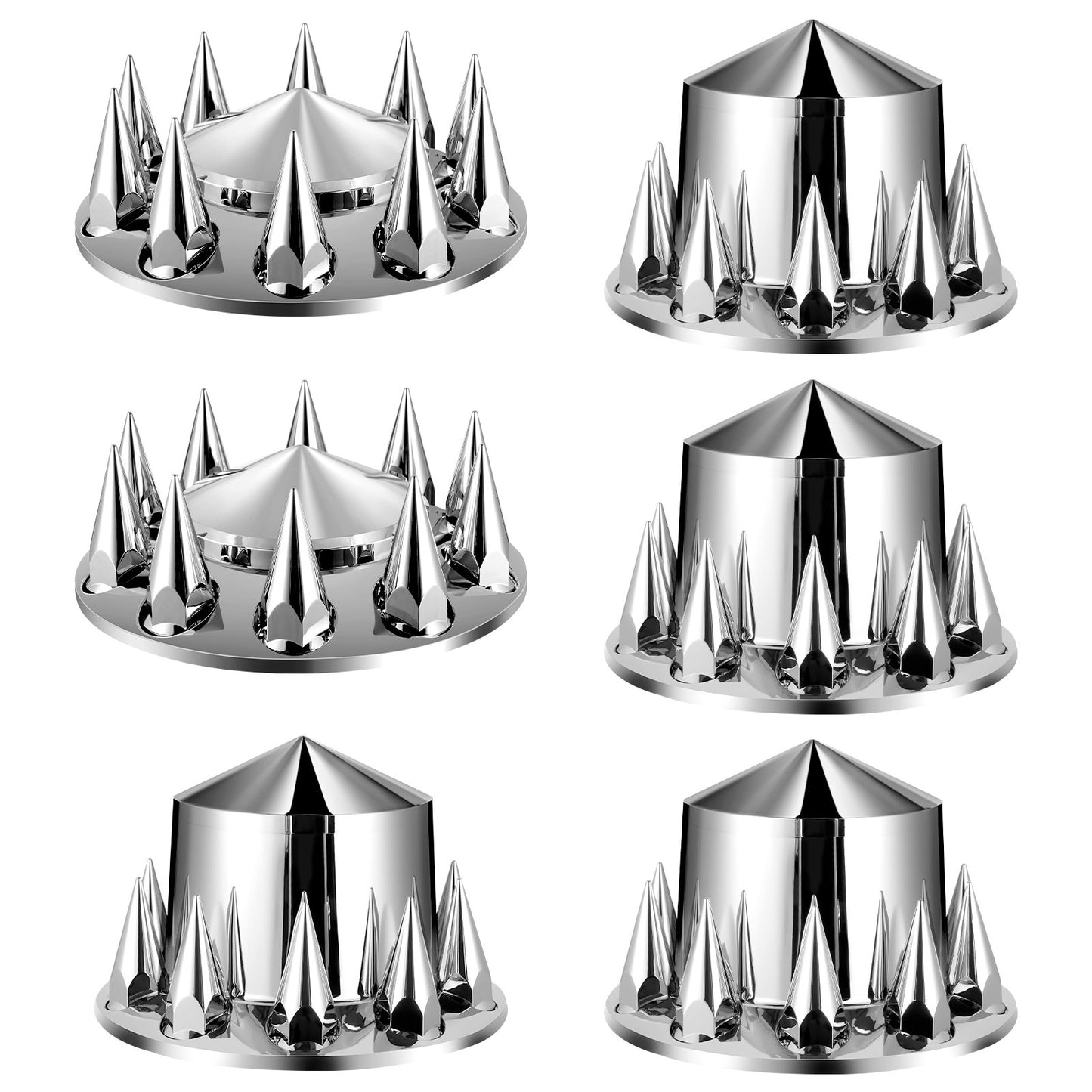 Rear and Front Axle Cover Combo Kit ABS Lug Nut Covers with Nut Protection Tool