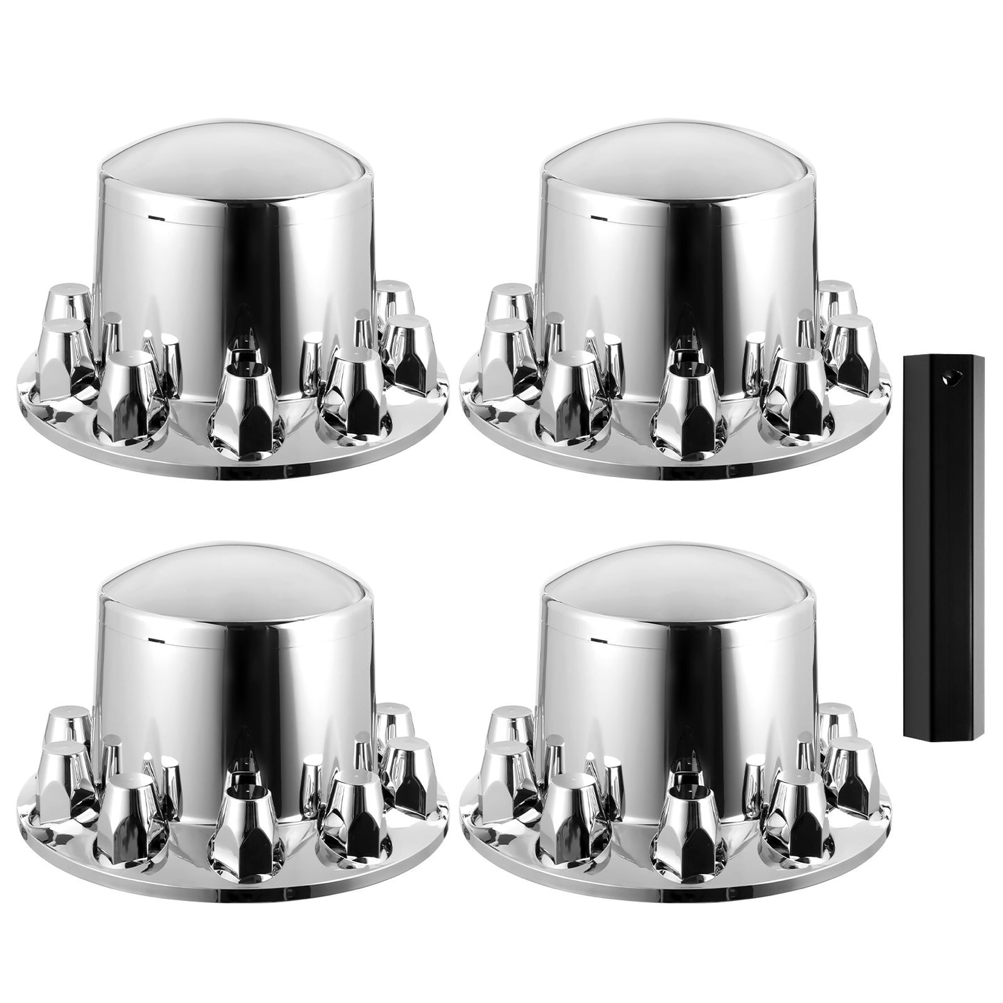 Rear Axle Cover Combo Kit ABS Lug Nut Covers with Nut Protection Tool