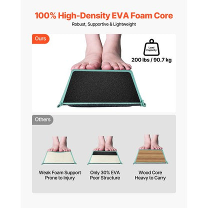 8FT Hopfällbar Balansbom för Barn, 90,7 KG Stabilt Stöd Gymnastikgolvbom med Halkfria Mattor, Gymnastikträningsutrustning med Halkfri Botten och Bärväska för Hemmagym, Mintgrön |  EU