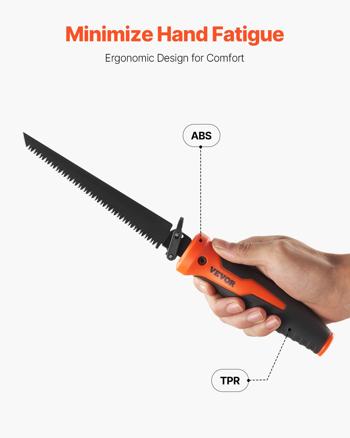 Jab Saw, 6 in Keyhole Saw with Soft Grip Handle, 8-In-1 Multi-Blades Drywall Jab Saw, Sharp Jab Saw with Triple Ground Teeth, for Cutting Drywall Wood Metel Plastic Plywood Wallboard Thin Sheet