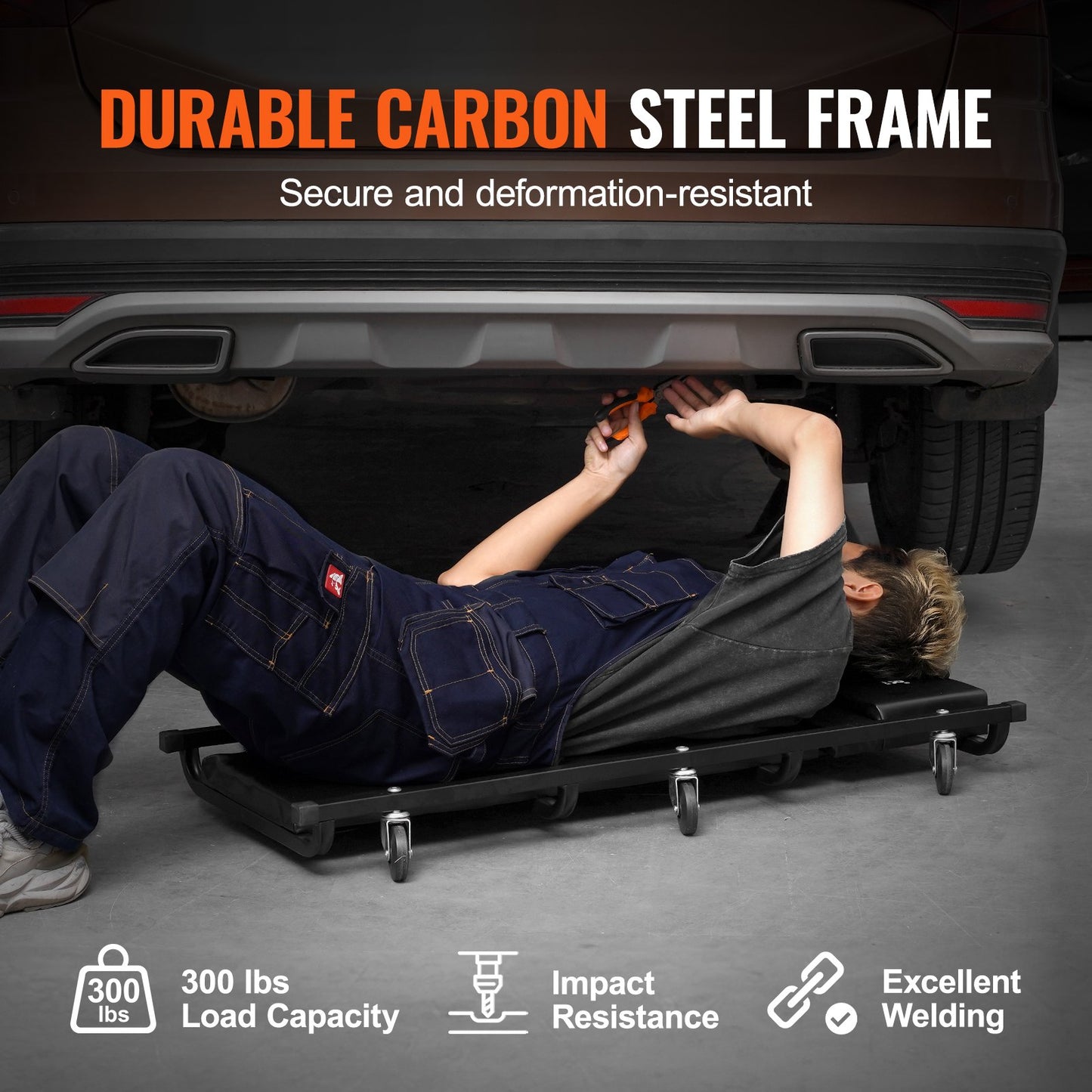 40 Zoll Mechaniker-Garage-Rollbrett, 300 lbs Kapazität, Rollbrett für Kraftfahrzeuge