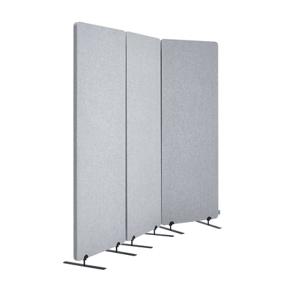 2FT Raumteiler 3 Platten HAUSTIER Polyester Schalldicht Sichtschutz Grau