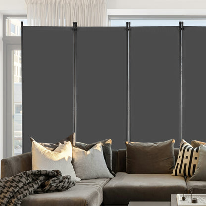 Room Divider, 6 Panel Room Divider, Folding Privacy Screen and Portable Partition Divider for Room Separation, Freestanding Room Partitions for Office, Bedroom, Study, Grey