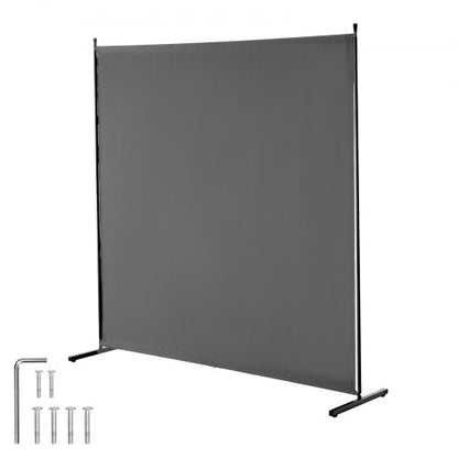 Room Divider, Single Panel Room Divider, 6FT Privacy Screen Indoor, Partition Divider for Room Separation, Freestanding Room Divider Panel for Office, Bedroom, Grey