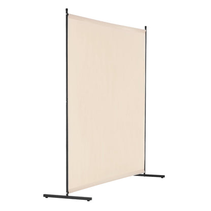 6FT Room Divider Single Panel Fabric Room Screen for Office Bedroom Beige