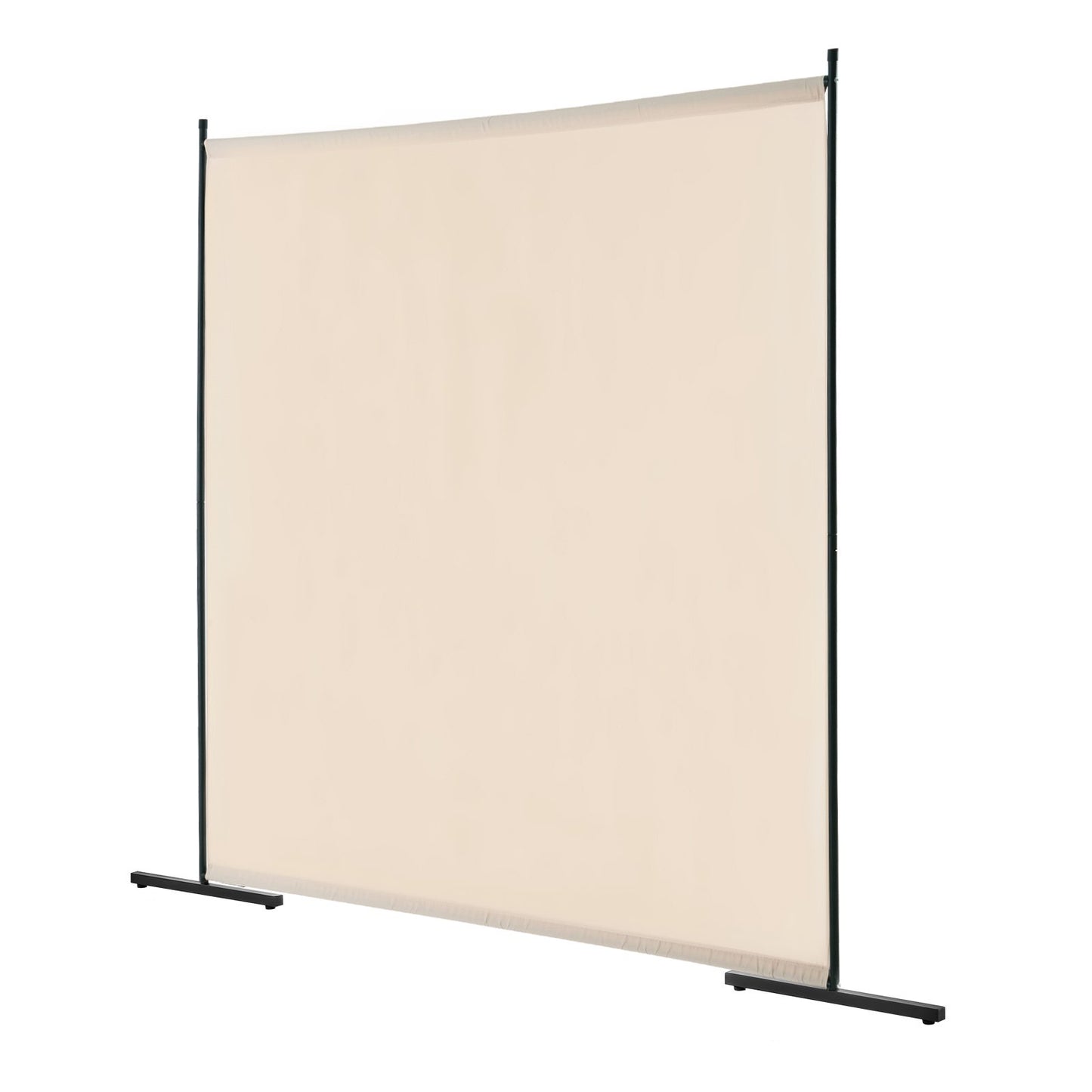 6FT Room Divider Single Panel Fabric Room Screen for Office Bedroom Beige