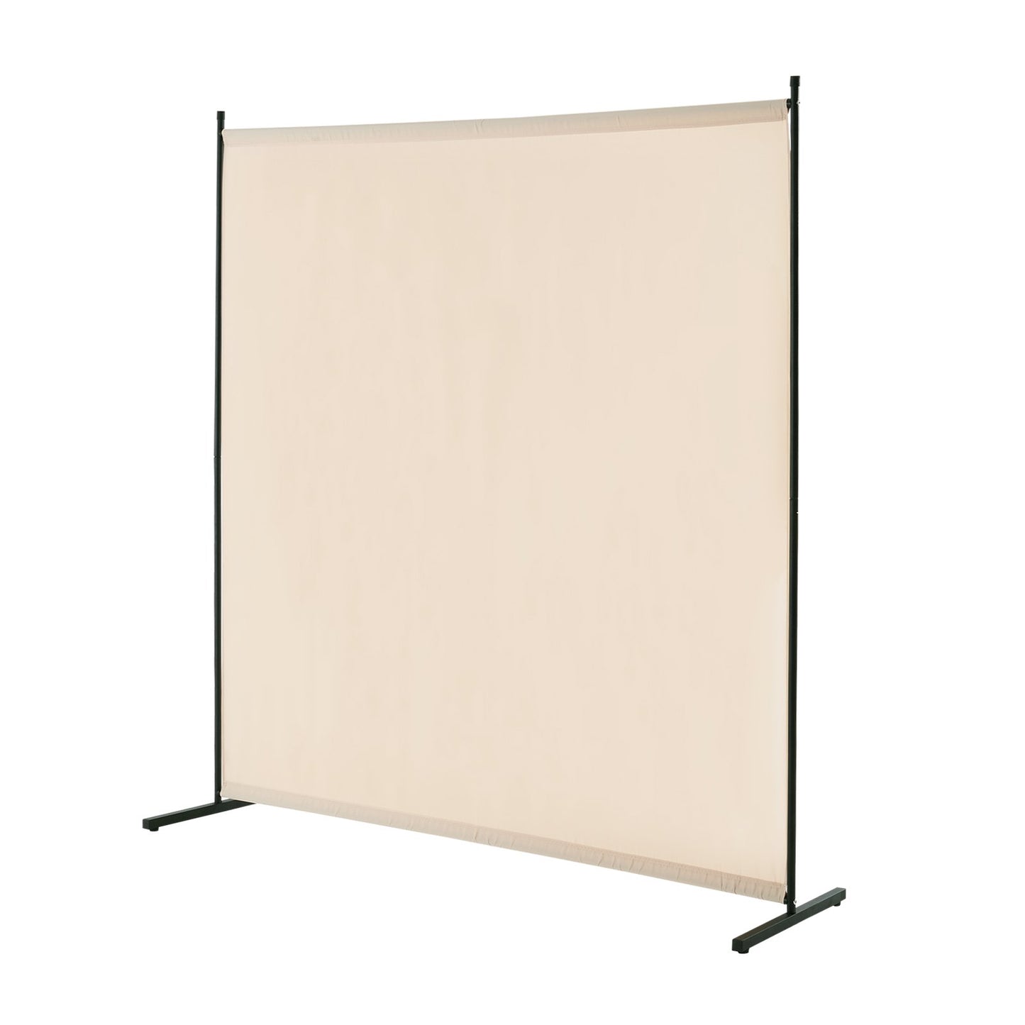 6FT Room Divider Single Panel Fabric Room Screen for Office Bedroom Beige