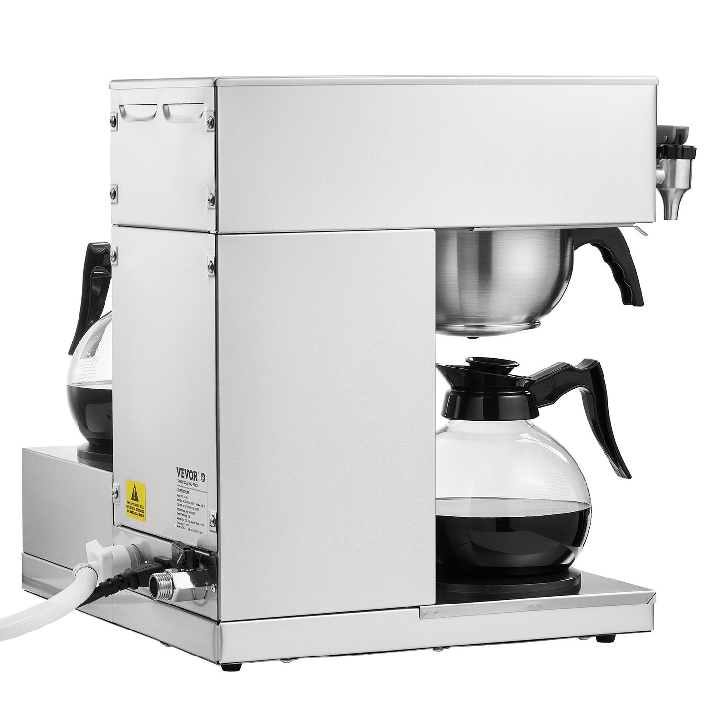 Kommerzielle Filterkaffeemaschine für 12 Tassen mit 3 Glaskaraffen und 3 Wärmern