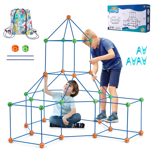 Tent Fort Building Kit för barn STEM Construction Toy Set Castle 120PCS