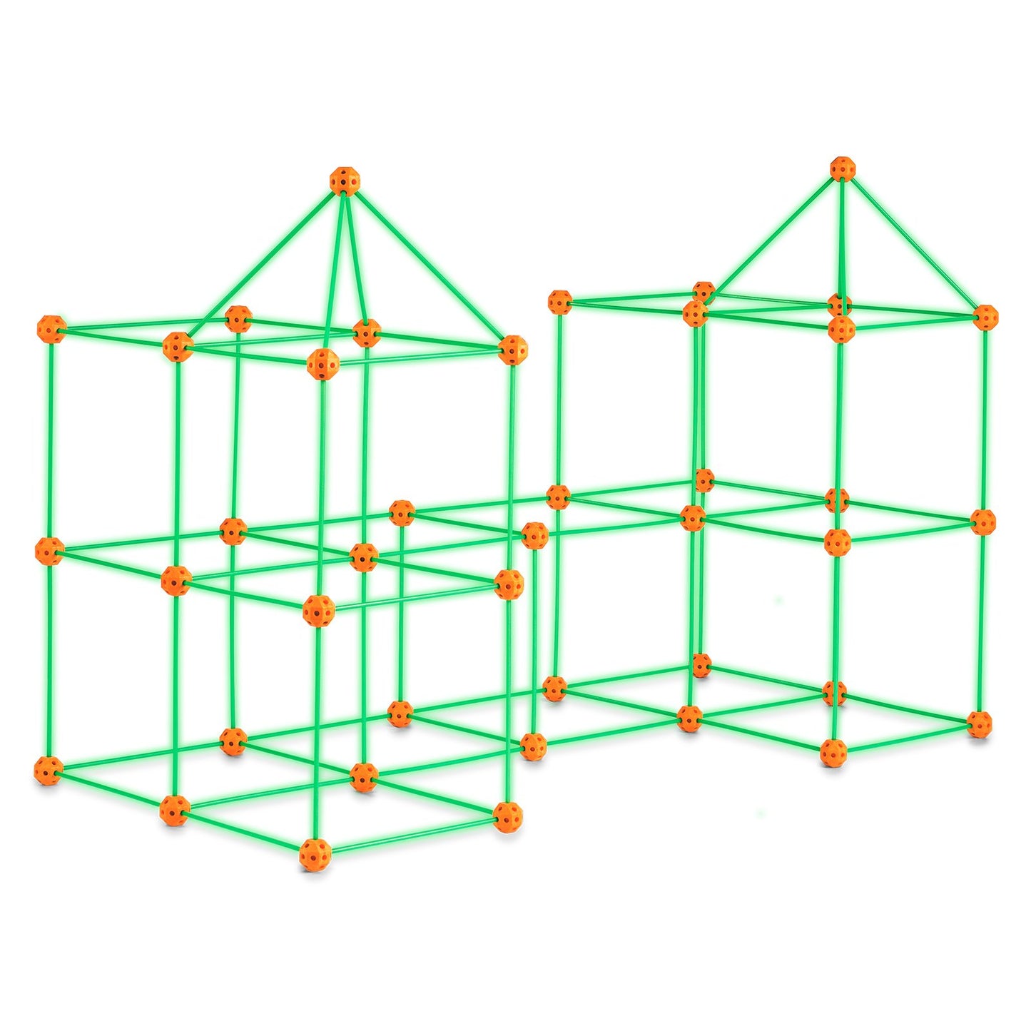 Zeltfestungs-Bausatz für Kinder, im Dunkeln leuchtend, STEM-Konstruktionsspielzeug, 140 Teile