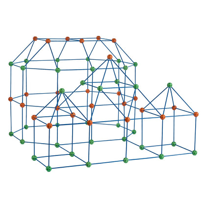 Zelt-Festungsbausatz für Kinder STEM Konstruktionsspielzeug-Set Burg 180-teilig