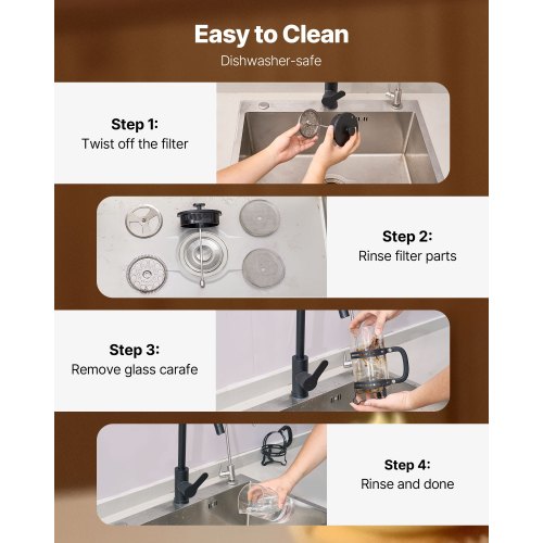 French Press Kaffebryggare 1L Borosilikatglas Kaffe Tepress Silver |  EU