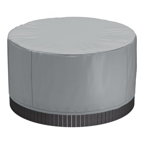 Överdrag för utomhusbadtunna runt 2000 x 850 mm väder- och vattentätt grått
