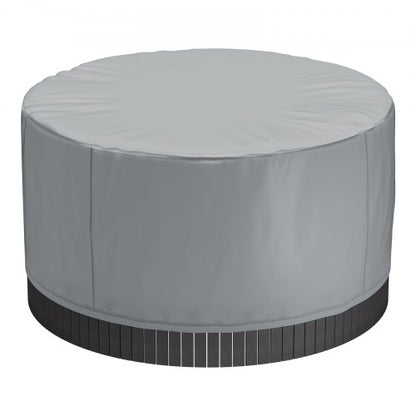 Överdrag för utomhusbadtunna runt 2000 x 850 mm väder- och vattentätt grått