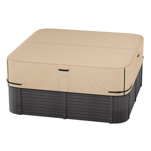 Överdrag för utomhusbadtunna 2413x2413x508mm Väderbeständig och vattentät brun