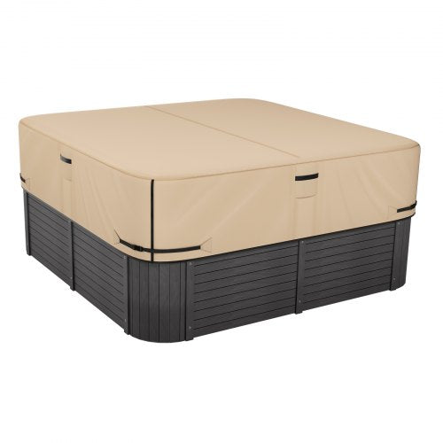 Överdrag för utomhusbadtunna 2413x2413x508mm Väderbeständig och vattentät brun