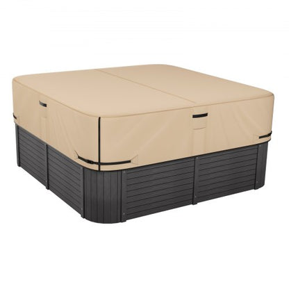 Överdrag för utomhusbadtunna 2413x2413x508mm Väderbeständig och vattentät brun