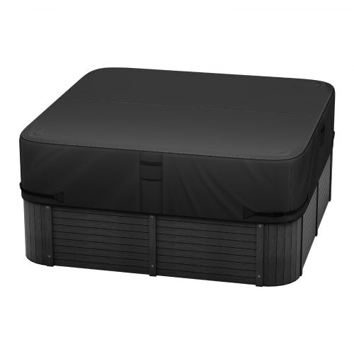 Överdrag för utomhusbadtunna 2362x2362x508mm Väderbeständig och vattentät svart