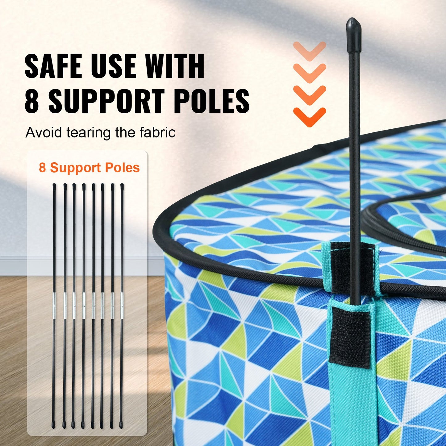 Faltbarer Laufstall für Haustiere, 81,3 x 61 x 56,9 cm, tragbarer Hundelaufstall, Hundebox für Welpen, Hunde, Katzen, wasserdichtes 600D-Oxford-Gewebe, abnehmbarer Reißverschluss, für den Einsatz im Innen- und Außenbereich, Reisen und Camping (rechteckig,