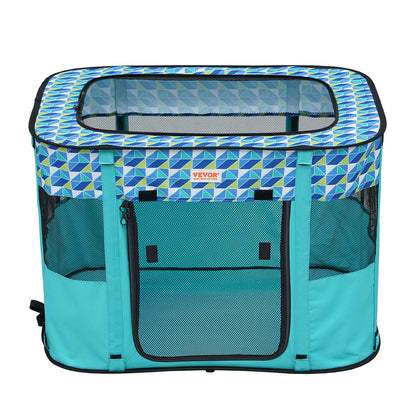 Faltbarer Laufstall für Haustiere, 81,3 x 61 x 56,9 cm, tragbarer Hundelaufstall, Hundebox für Welpen, Hunde, Katzen, wasserdichtes 600D-Oxford-Gewebe, abnehmbarer Reißverschluss, für den Einsatz im Innen- und Außenbereich, Reisen und Camping (rechteckig,