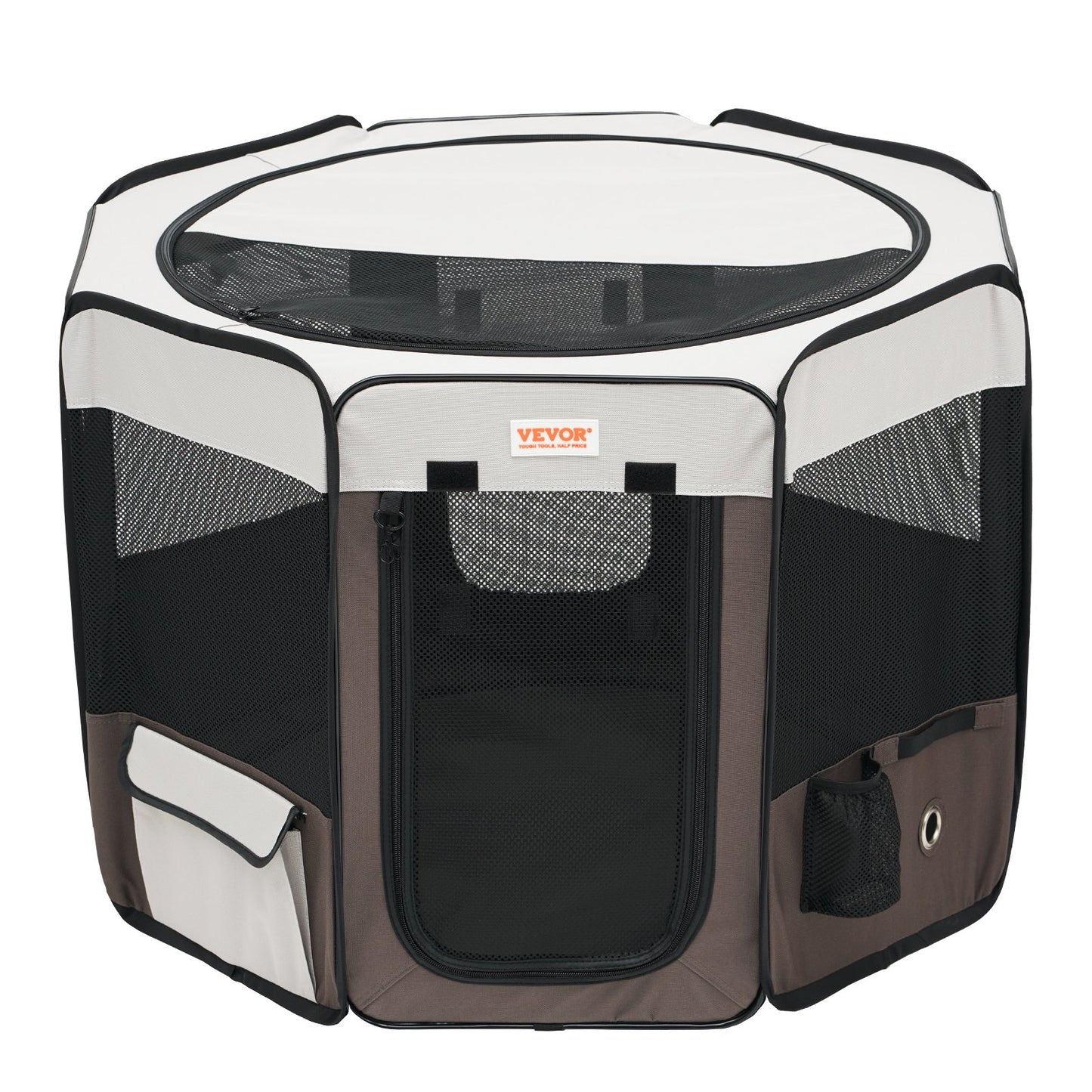 Foldable Pet Playpen, 36 Inch Portable Dog Playpen, Kennel for Puppy, Dog, Cat, Premium Waterproof 600D Oxford Cloth, Removable Zipper, for Indoor Outdoor Travel and Camping Use (Octagon, M)