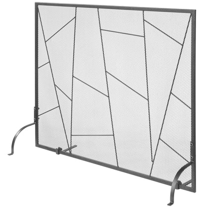 Kaminschirm, Einzelplatte, Hochleistungs-Kaminschirm aus Eisengeflecht, 906 (L) x 720 (H) mm Funkenschutzabdeckung, einfache Installation, freistehendes Kaminzaungitter für die moderne Wohnkultur im Wohnzimmer