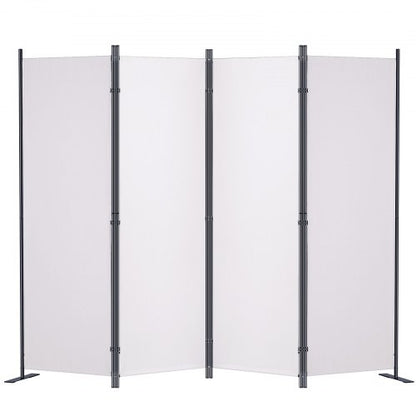 Room Divider, 5.6 ft Room Dividers and Folding Privacy Screens (4-panel), Fabric Partition Room Dividers for Office, Bedroom, Dining Room, Study, Freestanding, White