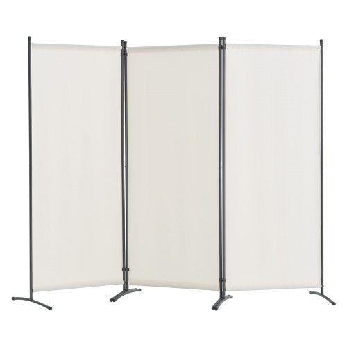 Room Divider, 3 Panel Room Dividers and Folding Privacy Screens , Fabric Partition Room Dividers for Office, Bedroom, Dining Room, Study, Freestanding, White