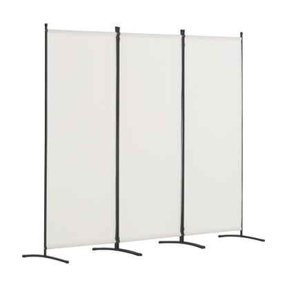 Room Divider, 3 Panel Room Dividers and Folding Privacy Screens , Fabric Partition Room Dividers for Office, Bedroom, Dining Room, Study, Freestanding, White